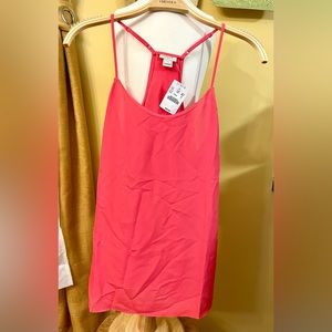 NWT Jcrew pink racerback polyester tank